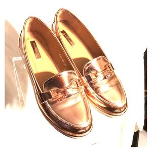 Bellucci rose gold slip on shoes